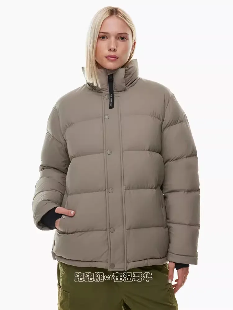

Goose Down Short Down Coat Women's Winter Puff Bread Suit New 5 Grid Thicker