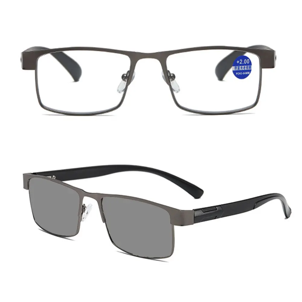 Titanium Alloy Reading Glasses Men Business Photochromic Hyperopia Eyeglasses with Diopter To +4.0 Simple Presbyopia Eyewear 5