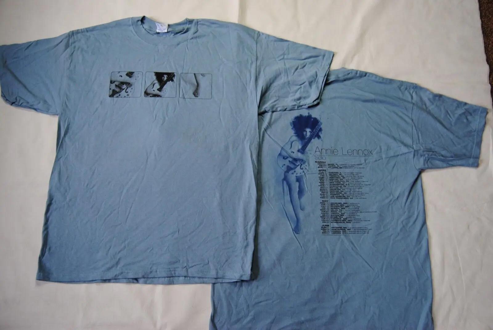 Annie Lennox 3 Squares Solo Tour 2003 Maglietta Nuda New Official Eurythmics Rare