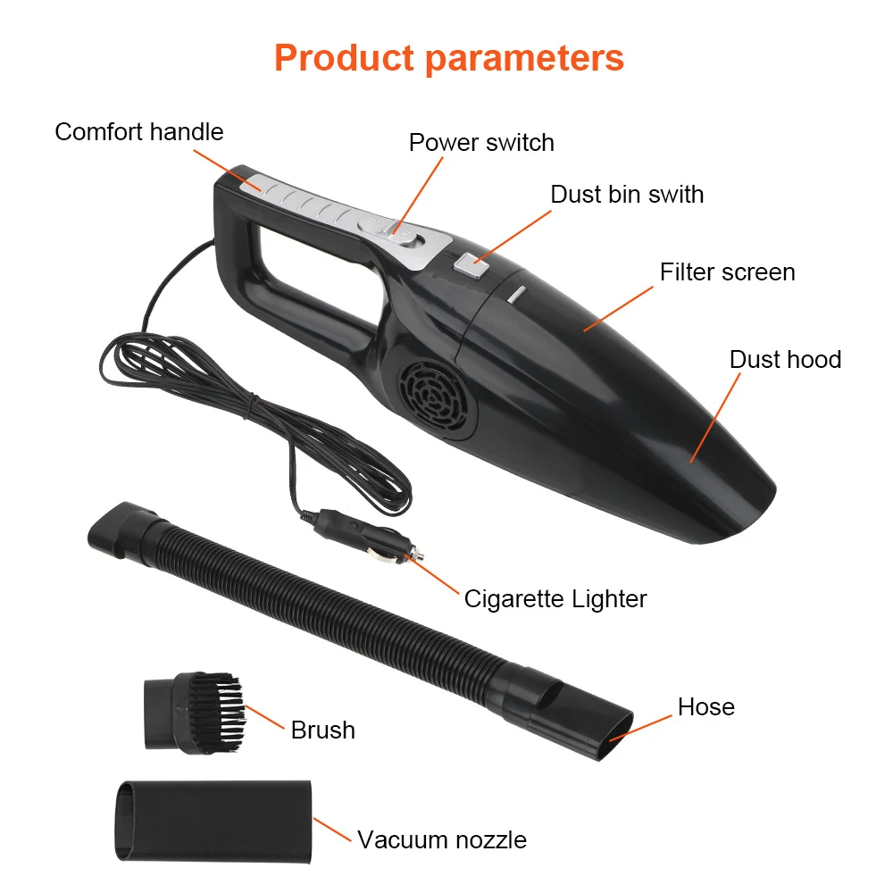 12V 120W Car Vacuum Cleaner Powerful Handheld Mini Vaccum Cleaners Wet And Dry Dual-use Vacuum Cleaner High Suction vacuum cleaner handheld vacuum cleaner wireless vacuum cleaner portable vacuum cleaner