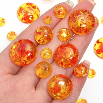Resin Amber Cabochons 1