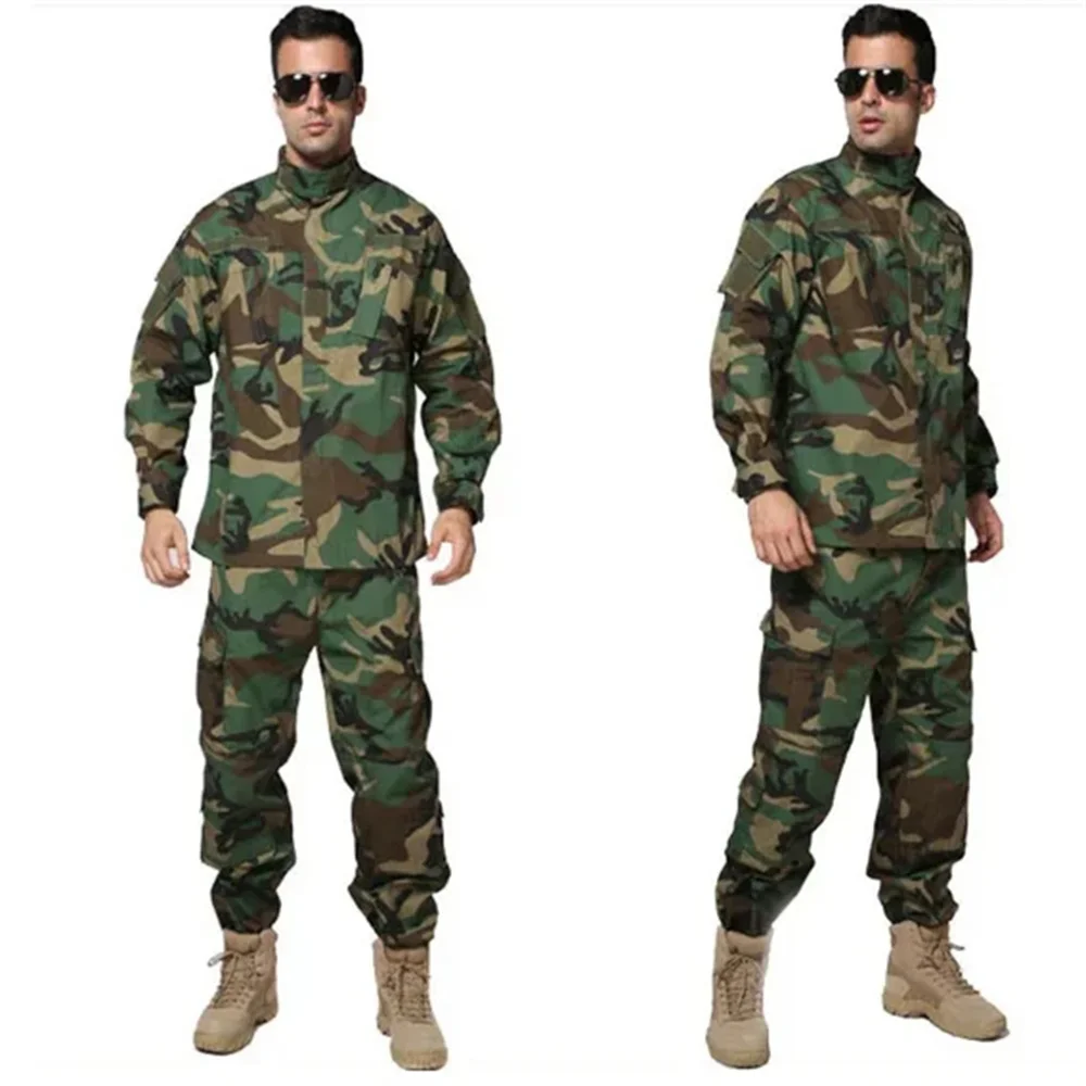 Men Jacket Pants Suit Soldier Combat Shirts ACU Jungle Camouflage CP Tactical Clothing Airsoft Disguise Uniform