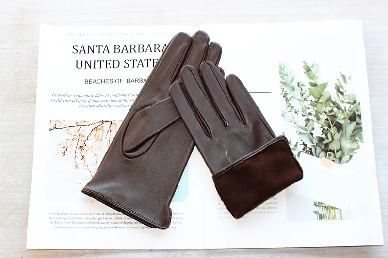 Summer Driving Thin Sheepskin Leather Gloves Women's Touch Screen Single Unlined Straight Style Motorcycle Riding Gloves