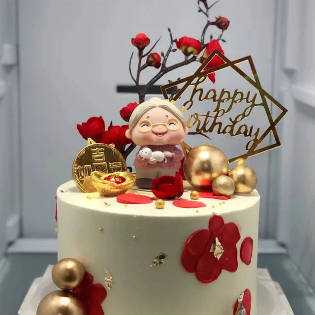 Cake Topper per nonno nonna longevità famiglia decorazioni per torte di  compleanno regali d'amore - AliExpress