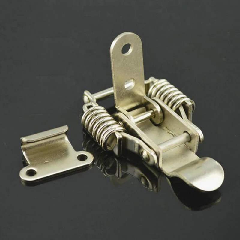 S/L Stainless Steel Double Spring Buckle ,Wooden Box Toolbox ,Heavy Duty Lock,With Lock Hole,Electromechanical Box Accessories
