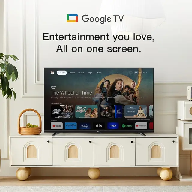 FPD 32-inch Smart TV with Google TV HD 720p, Google Play & Chromecast Built-in, HDR 10, Dolby Audio, Voice Remote - Stream Live - Image 3