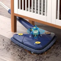 Cleaning Mop with Triangle 360 Telescopic To Clean Tiles and Walls with Cleaning Brush 1