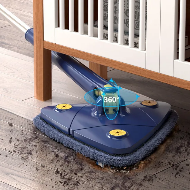Cleaning Mop with Triangle 360 Telescopic To Clean Tiles and Walls with Cleaning Brush 3