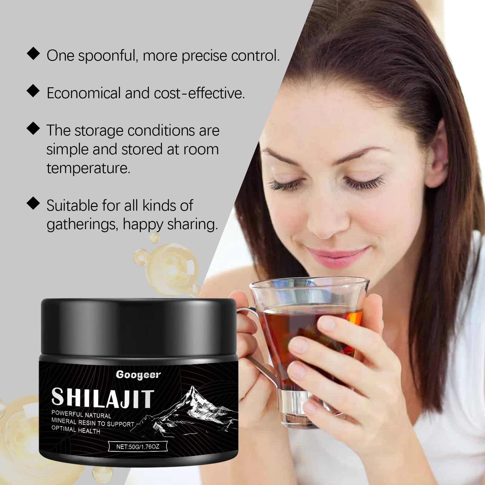 50/100/150g Natural Himalayan Shilajit Resin Fulvic Supplement Men Women Health