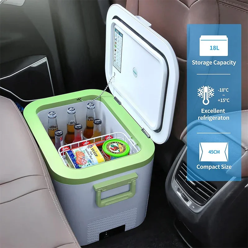 Professional Manufacturer 18L Car Fridges Home Car Dual-use Portable Fridge Freezer DC 12V/24V Mini Refrigerator Family Travel 3