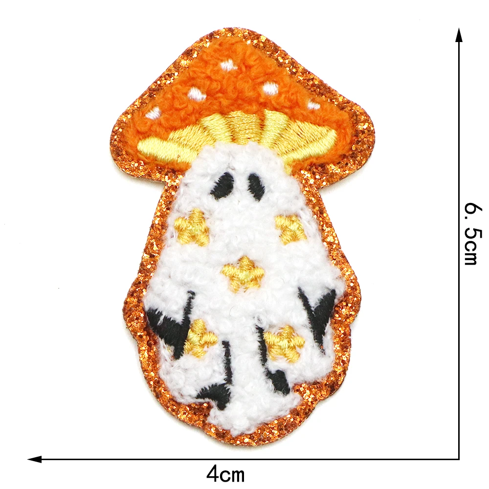 1pc Halloween Ghost Kürbis Chenille Patch Eisen auf Patch für Kleidung nähen Motiv Applikation Kleidung Aufkleber für T-Shirt Hüte Dekor – Detail 8