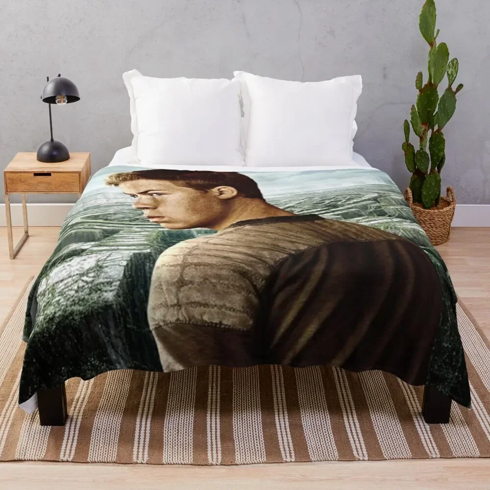 

will poulter gally Throw Blanket Luxury Brand Plaid on the sofa Blankets