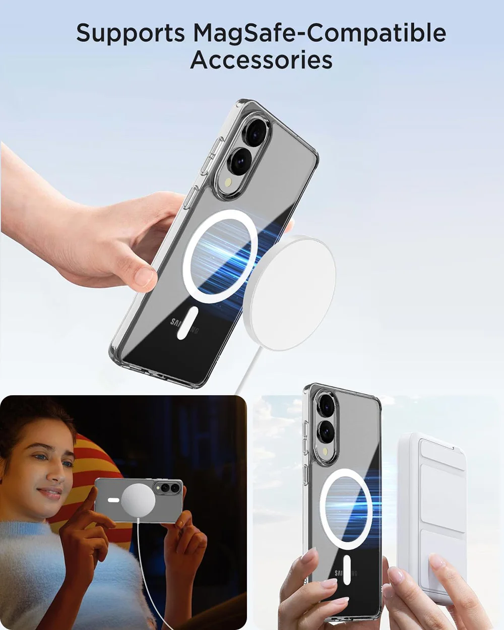 Magnetic Shockproof Hybrid Hard Phone Case