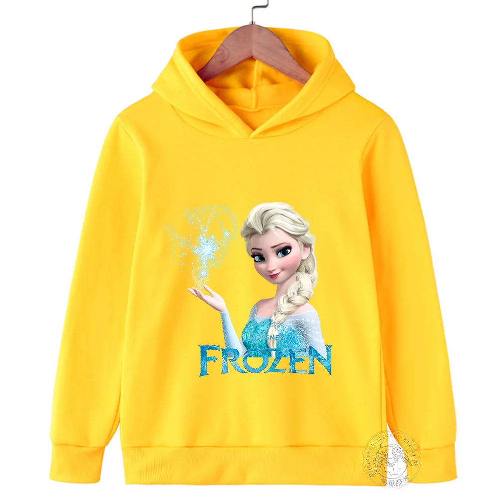 Children hoodie Disney Frozen printing sweater kid princess Elsa pullover long sleeve girls hooded sweatshirt