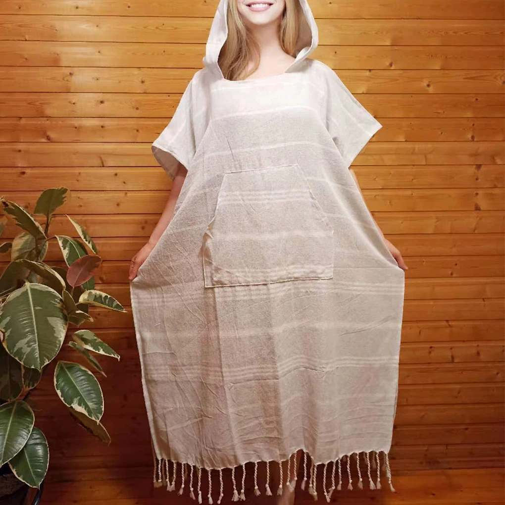 Surfer Poncho Cape Oversized Hooded Towel For Quick Change After Swimming Bathrobe Beach Towel Cape