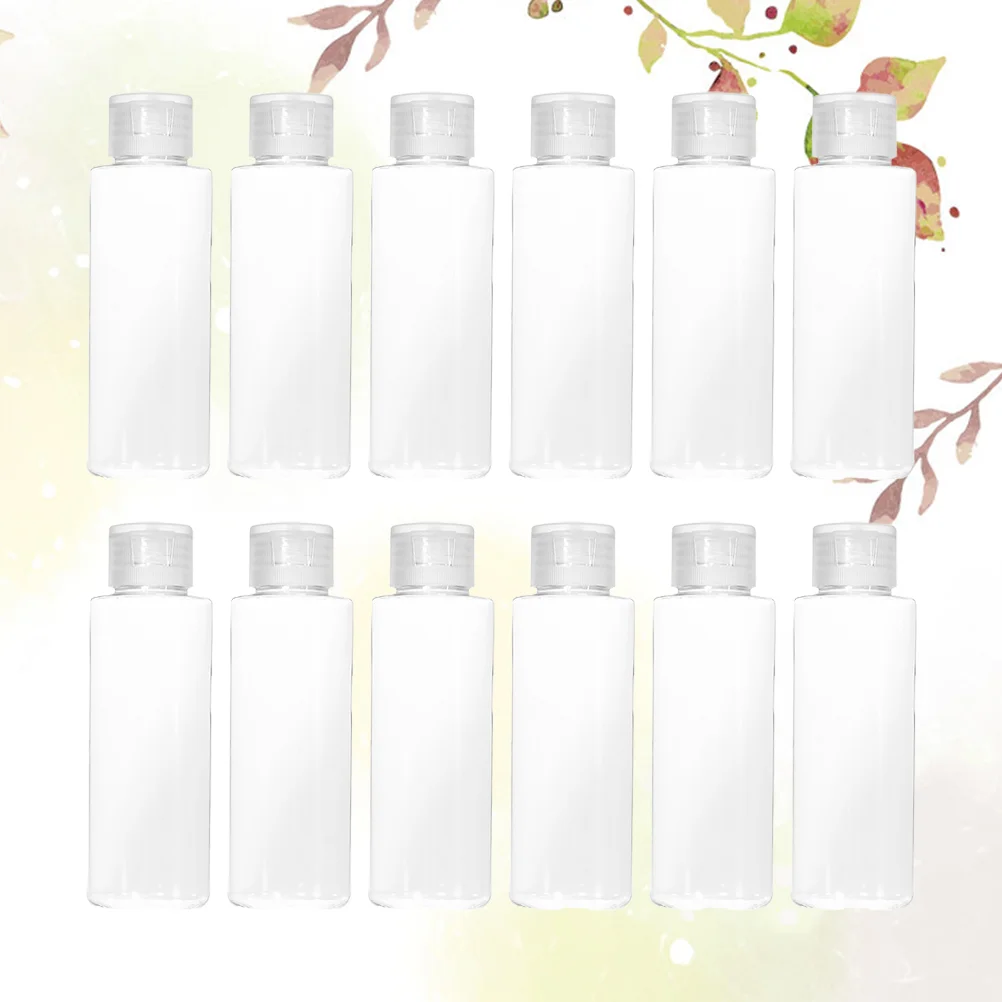 

12pcs Refillable Bottles Empty Lotion Shampoo Bottles Travel Containers With Press Cap for Products, 18ml