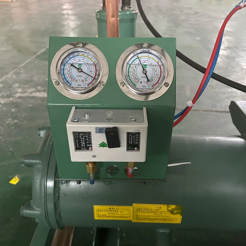 5hp 7hp Shell and Tube Seawater Condenser Water Cooled Condensing Unit Cold Room Condenser Unit 1 Set Green 3 Months 220 380V
