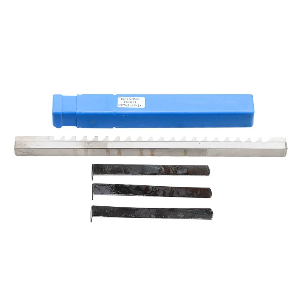 18mm E Push-Type Keyway Broach Metric Sized HSS Broach Cutting Tool knife with 3pcs Shims for CNC Machine