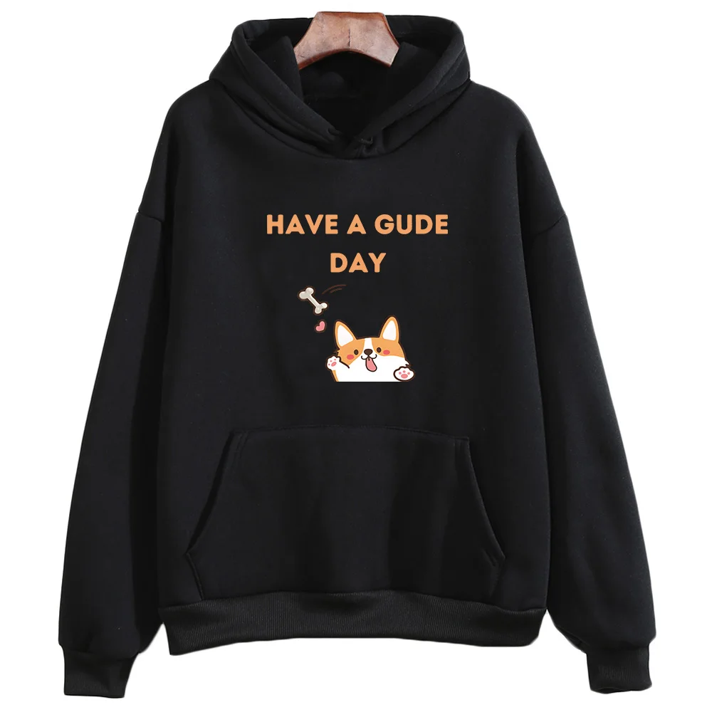 

Have A Good Day Cute Dog Graphic Clothes Brand Fashion Sweatshirt High Quality Fleece Pullovers Unisex Fall/winter Casual Hoodie