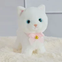 Robot Cat Electronic Plush Kitty Sing Songs Interactive Cat Pet Walk Miaow Magnet Controled Kitten USB Charge Music Animal Toys 1