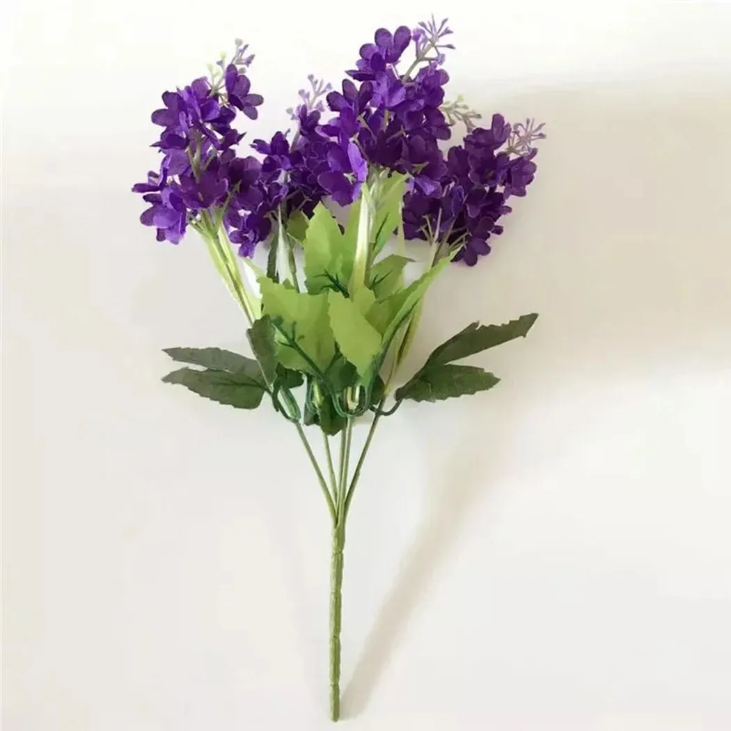 1 Stück künstlicher Blumenstrauß, 5 Köpfe Hyazinthe, 33 cm, Lila, Weiß, Rosa, Gelb-Kunststoff, für Büro, Party, Hochzeiten, Heimdekoration – Detail 5