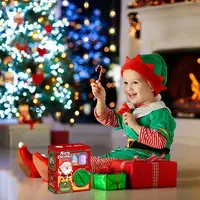 Mini Vending Machine Christmas Gumball Vending Machines Interesting Creative Christmas Egg Claw Machine For Kids Boys Girls 4-6 2