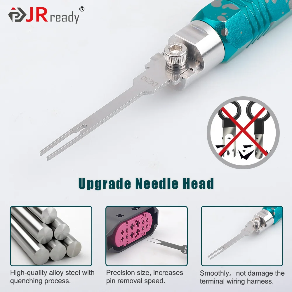 Electrical Pin Extractor JRready ST5255 Terminal Removal Tool Includes Replacement Tips Suitable for AMP,Metri Pack,Molex