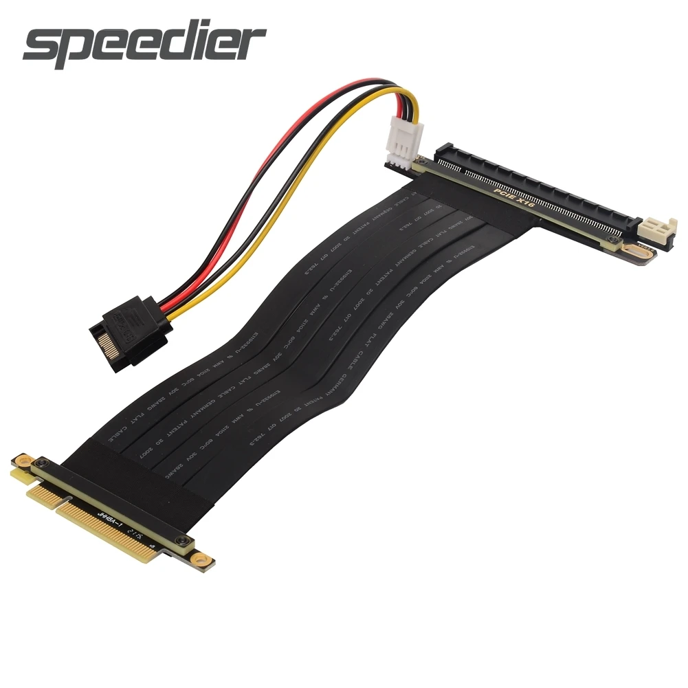 

Кабель расширения PCI-E 8X-16x, PCIE 3,0 8X папа-PCI-E 16X мама, гибкий ленточный кабель для видеокарты RTX 3060