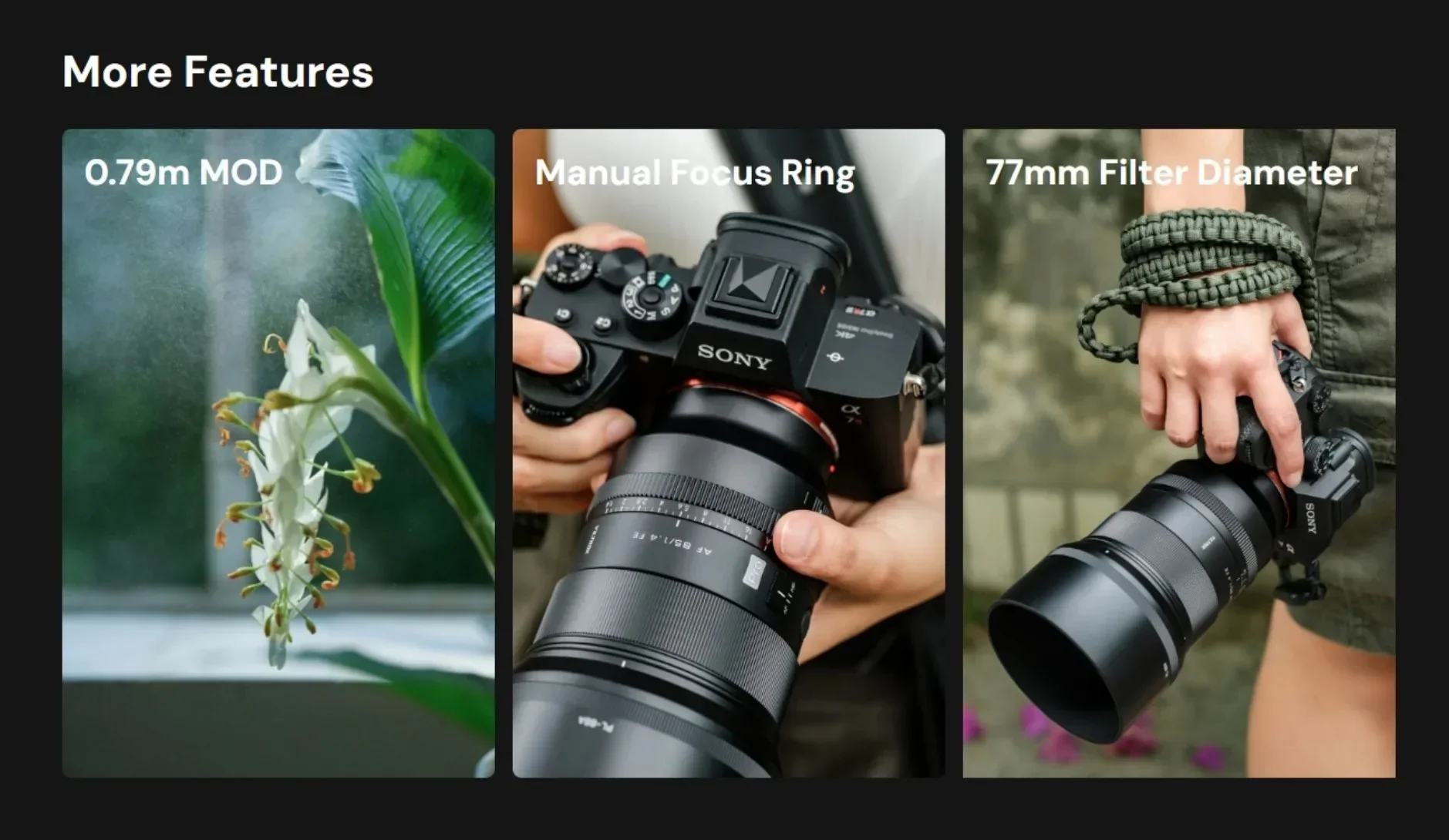 VILTROX 85mm F1.4 Pro Lens Auto Focus Large Aperture Full Frame Mirrorless Camer