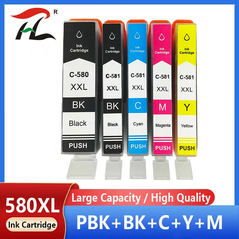 

5 шт., картриджи для принтера Canon PIXMA TS8150 TS8151 TS8152 TS8250 TS8251 TS8252 TS8350 TS9150 TS9155