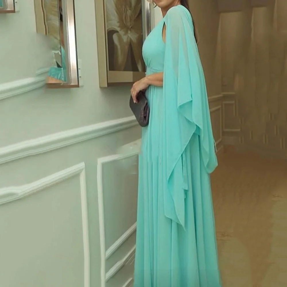 فستان سهرة شيفون بدون أكمام