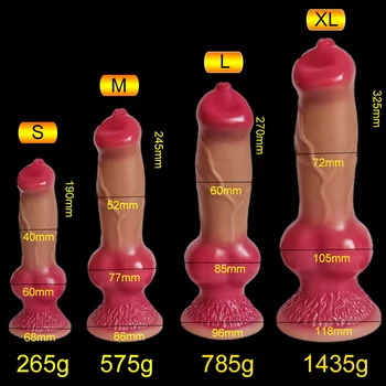 Huge Animal Dog Knot Dildos Anal Plug Realistic Dildo With Suction Cup Sex Toys for Women Men Penis Butt Plug Erotic Dick Shop 1