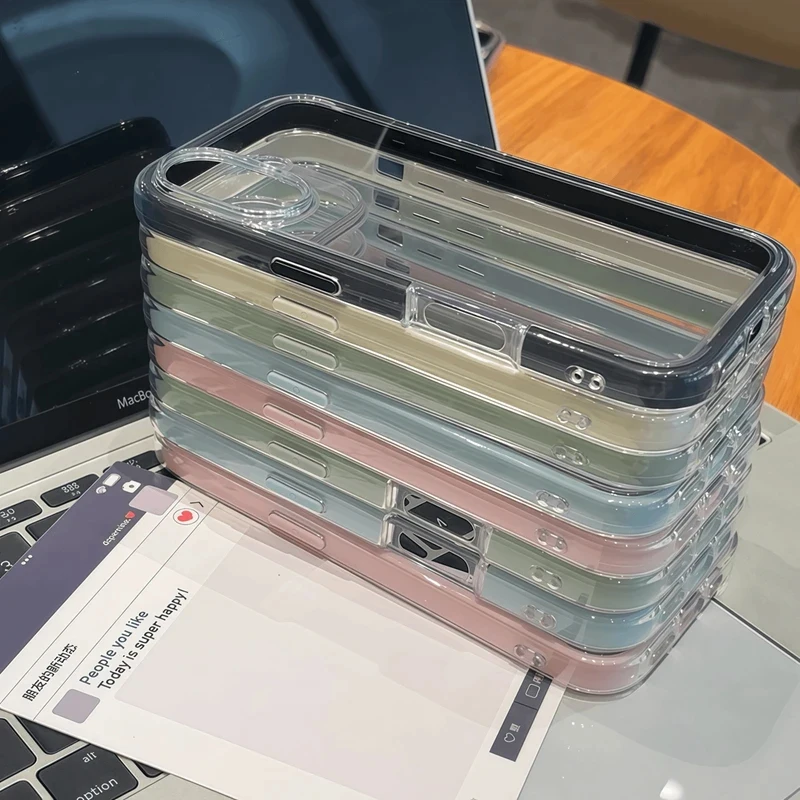 Luxury Transparent Candy Phone Case - Clear Shockproof Bumper Cover
