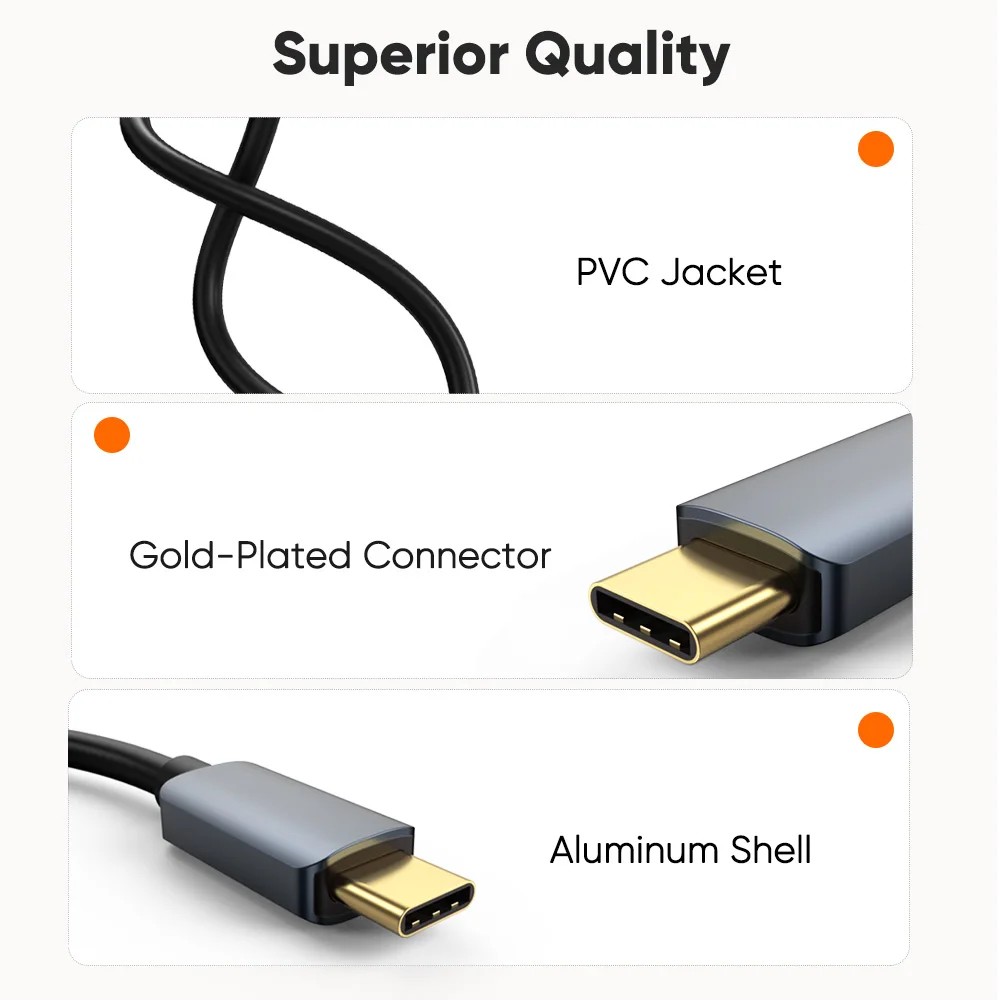 CableCreation USB C to DisplayPort Adapter 8K 30Hz 4K 144Hz Thunderbolt 3 4 Type C Male to DisplayPort Female Adapter MacBook
