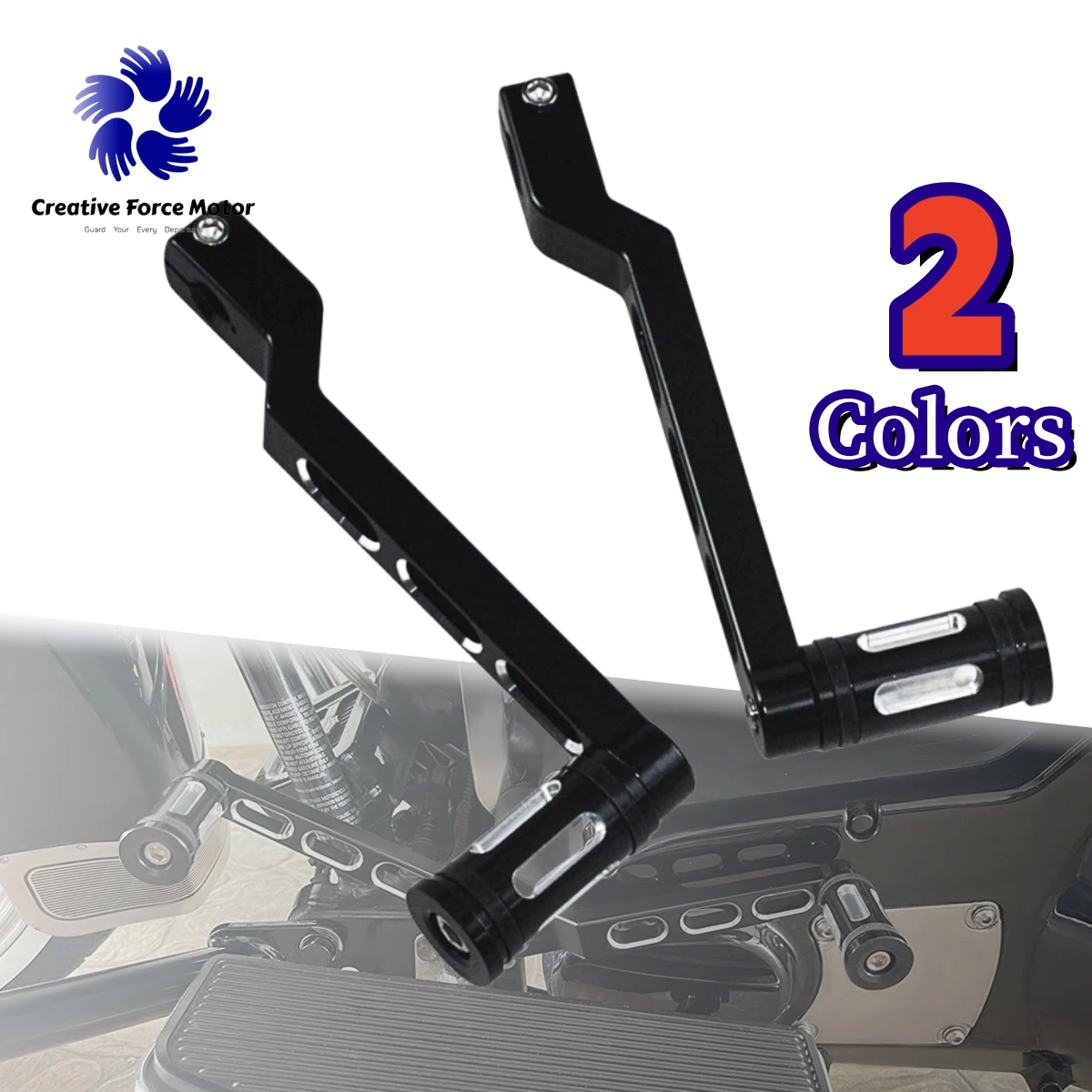 Kit Leve Cambio Tallone-punta In Alluminio Nero Per Harley Touring FLT FLH 1997-2017