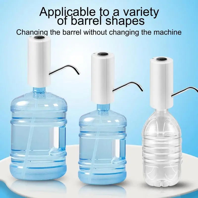 

Portable Electric Water Dispenser For 5 Gallon Bottle Automatic USB Leak Proof Water Pump With Extension Hose Barreled Tools