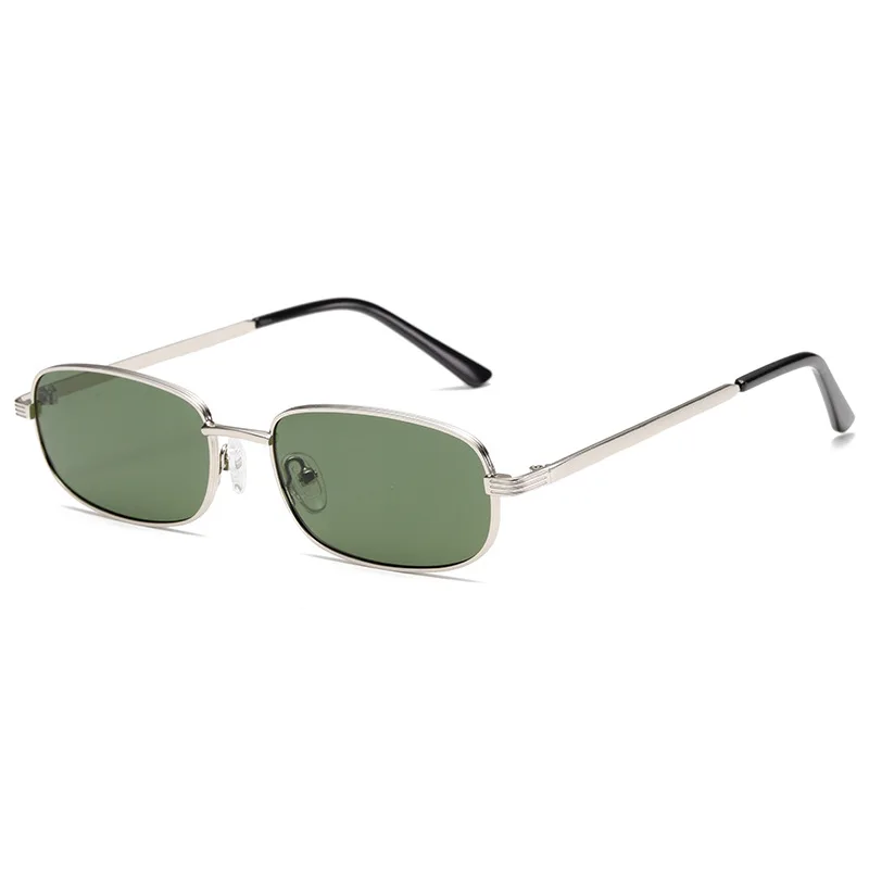 

Metal Square Frame Sunglasses UV400 Rectangle Sunglasses for Men Women Retro Classic Narrow Hip Hop Small Frame Sun Glasses