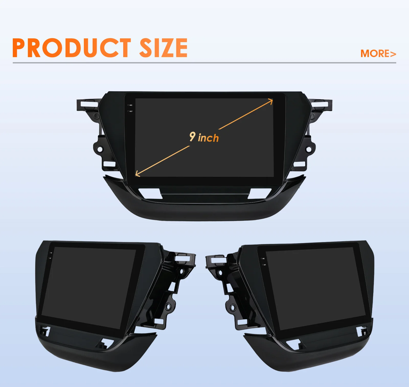 Radio de Coche Android Hizpo 2Din de 9 Pulgadas para Opel Corsa F 2019-2023, Auto CarPlay, RDS, DSP, BT, GPS, 4G, WiFi, Bluetooth, SWC, 360 ° CAM 5