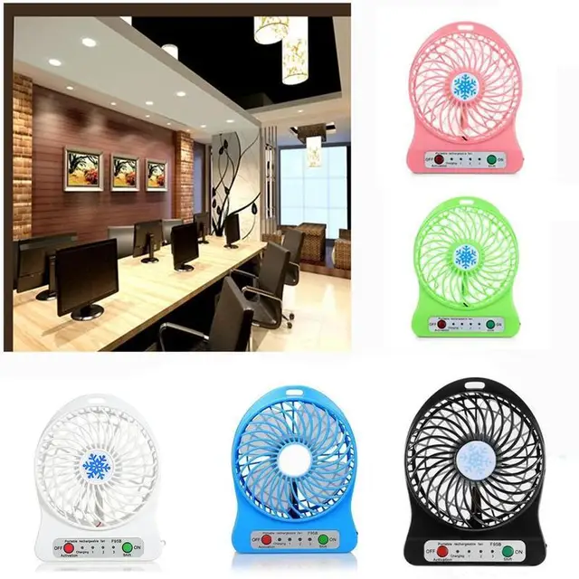 Usb Asztali Mini Rajongó Újratölthető Hallgató Otthoni Irodai Asztal Kis Hűtésű Ventilador 3 Sebességű Elektromos Ventilátor Nyári Léghűtő - Image 2