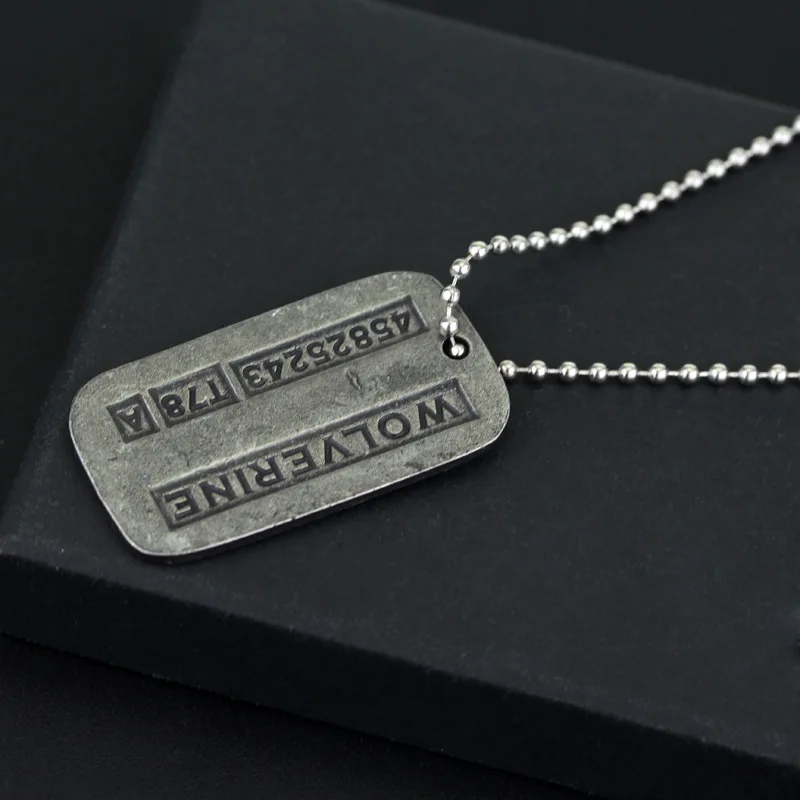 Necklace Pendant X-Men Wolverine Military Card Cosplay Periphery