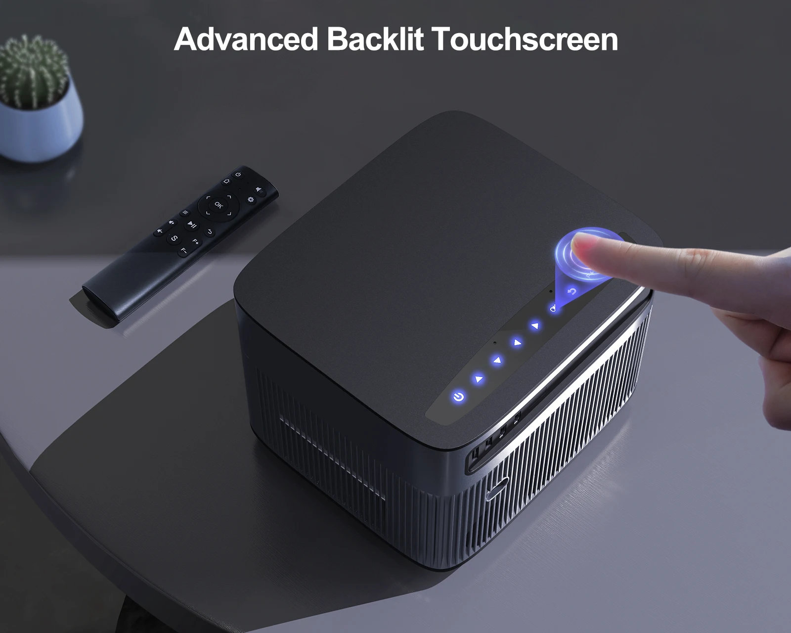 P64 Projector 500 ANSI 15000L with WiFi 6 and Bluetooth, Native 1080P& 4K Supported &Auto Screen Home Theater Movie Projector