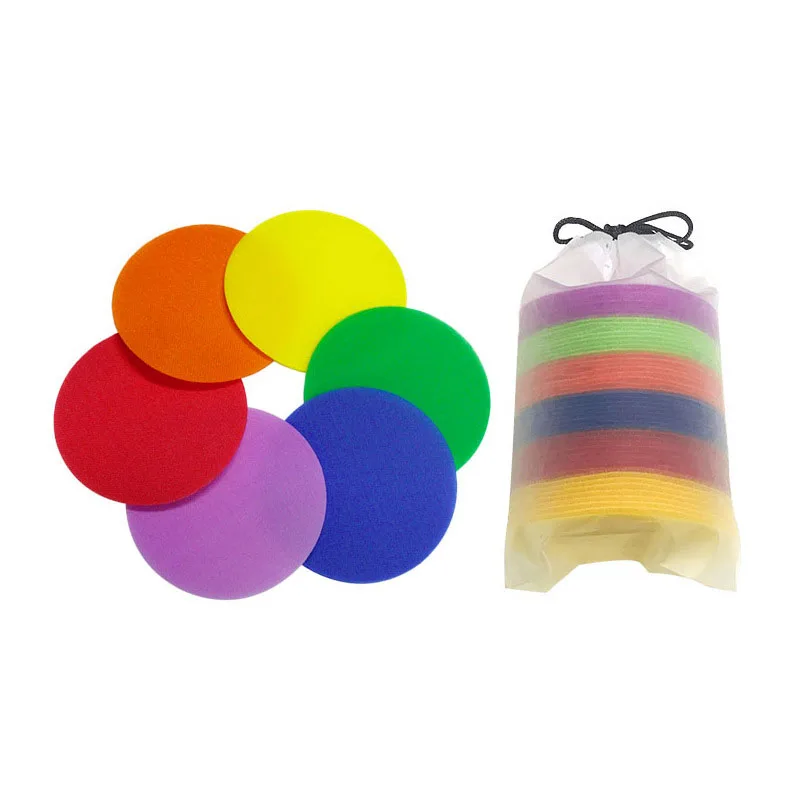 Classroom Magic Mark Its Sitting Carpet Spots 10 PCS to Educate Colorful Marker Round Carpet Stickers for Baby Room Decoration