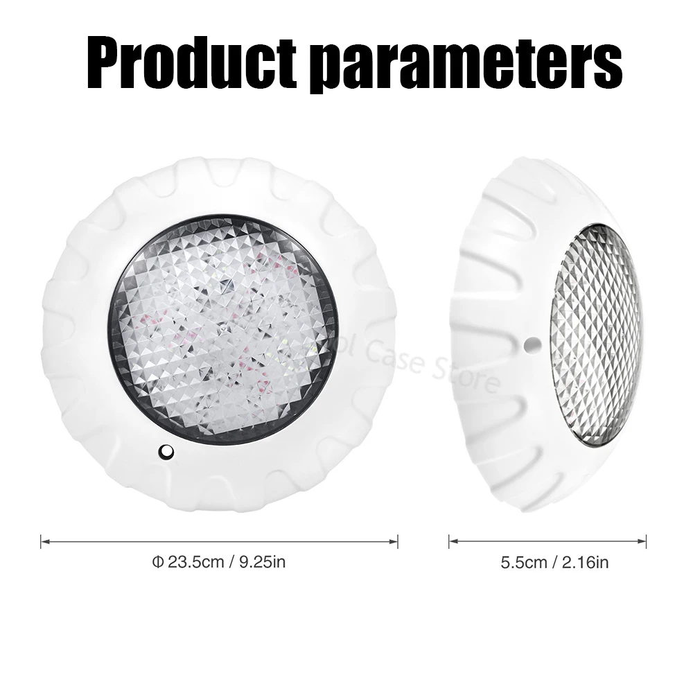 Description Picture 4 of item38W LED Underwater Swimming Pool Lights RGB Color Submersible Pool Spotlight with Remote Control DC12V IP68 Waterproof Lamp