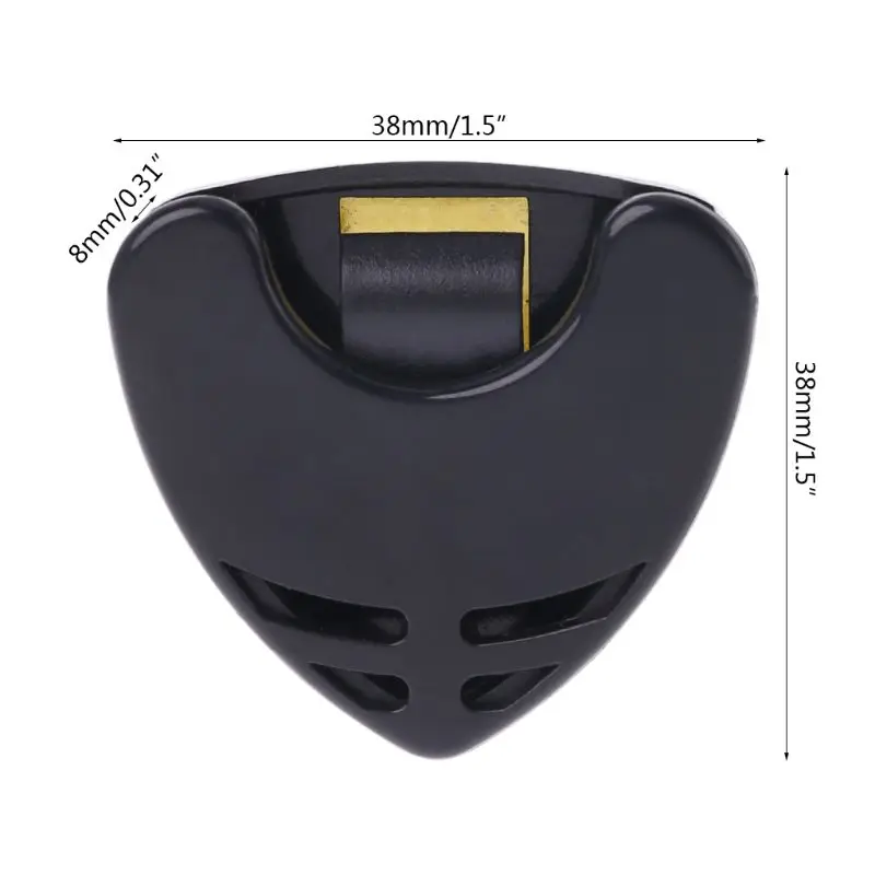Guitar Pick Holder Guitar Accessories 1pc Heart Pick Box Plastic Plectrum Case Quick Storage Self Adhesive Triangle Shape