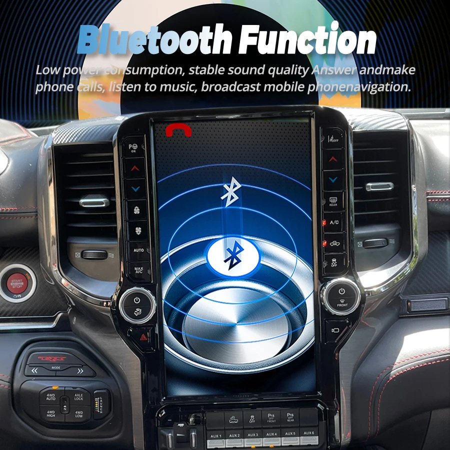 Big Qled Screen Stereo Navigation For Dodge Ram 2019 - 2023 Android Media Video