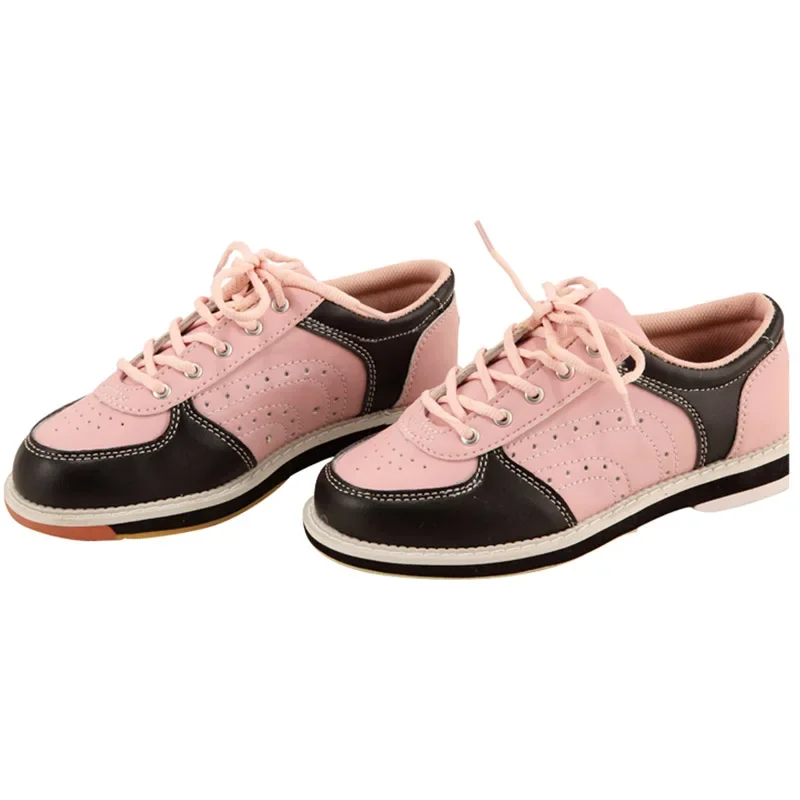 Suministros de bolos para mujer, zapatos de bolos, zapatillas deportivas planas de interior, zapatos de cuero transpirables para mujer