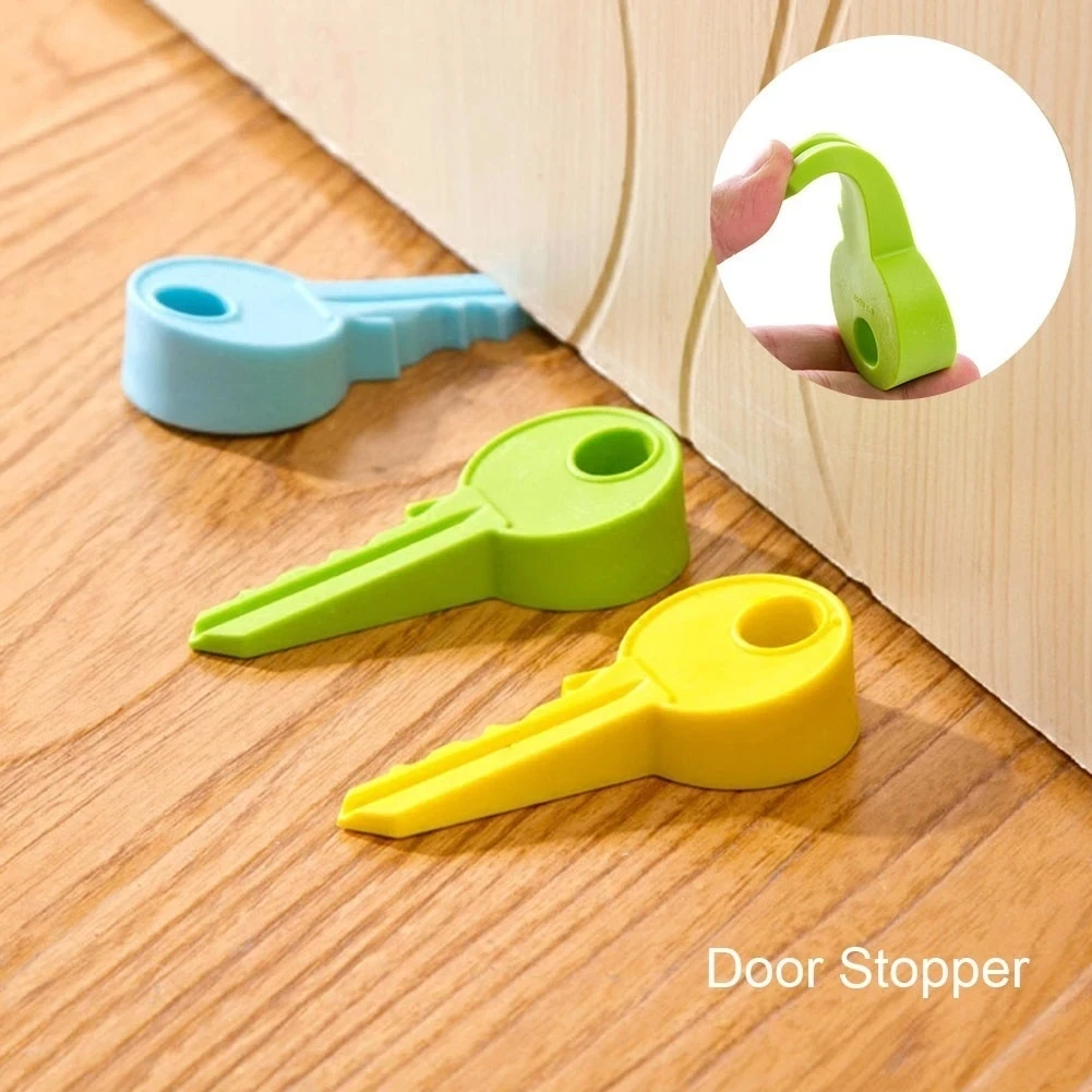 Key Silicone Damage Door Resistance Safety Protection Door Stop Children'S Baby Anti-Clamp Hand Safety Door Card Windproof