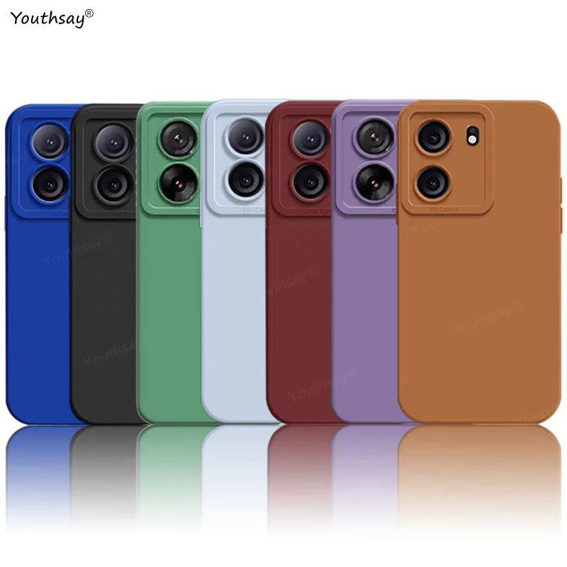 New For Xiaomi Redmi 13C Case Cover Redmi 13C Fundus Coque Camera Protector Soft Original Liquid Silicone Back Case Redmi 13C