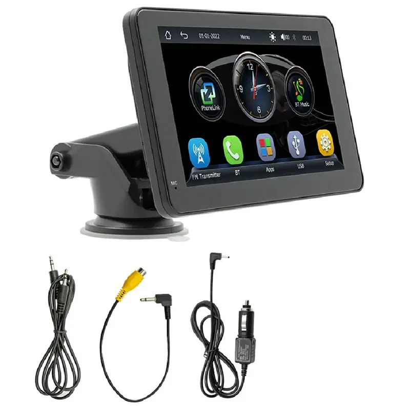 7인치 자동차 터치 2.5D 스크린 무선 Carplay 안드로이드 자동차 휴대용 라..