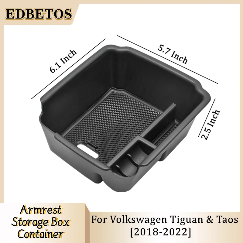 For Volkswagen Tiguan Car Central Armrest Storage Box Accessories Center Console Organizer